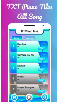 TXT Piano Tiles All Song Screen Shot 1