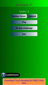 Blackjack Challenge Screen Shot 0