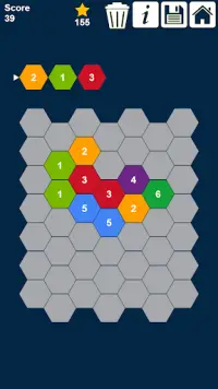 육각형 게임 : 육각형 숫자 퍼즐 모음 Screen Shot 5
