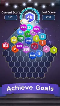 HexPop: составь 2048, бесплатно игры на логику Screen Shot 4