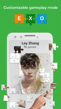 Offline Kpop Puzzle - EXO Jigsaw Puzzle Game Screen Shot 7
