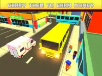Cube Craft Pixel School Bus 3D Screen Shot 5