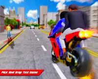 Flying Robot Bike Hero - Vegas Crime City Games Screen Shot 14