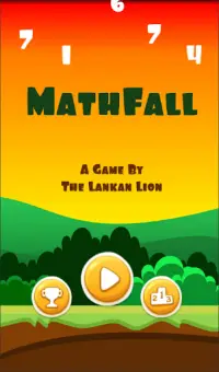 MathFall - Best Math Apps & Brain Games for Kids Screen Shot 0