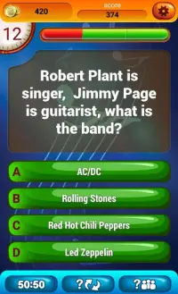 Rock en Roll Muziek Quiz Spel Screen Shot 6