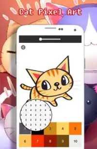 Cat Coloring By Number - Pixel Art Screen Shot 0