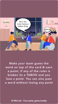 Taboo - Word guessing game with a twist Screen Shot 2