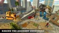 Excavator Crane Robot Transformation City Survival Screen Shot 2