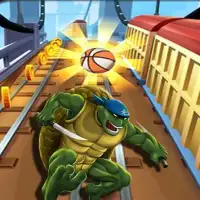 Subway Ninja Surfer Turtle Screen Shot 1