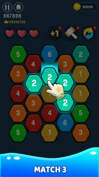 Merge Hexagon Pop - Match 3 Puzzle Game Screen Shot 0
