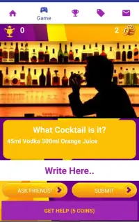 Cocktail Fun (Quiz&Practise Bar Game) Screen Shot 2