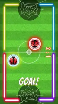 Air Hockey Soccer -Ladybug War Screen Shot 0