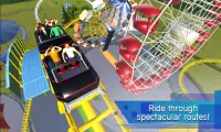 Real Roller Coaster Park Ride Rush Симулятор Screen Shot 3