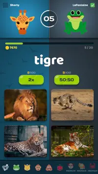 Animales Quiz Multijugador: Aprende en 29 idiomas Screen Shot 1