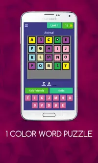 Type 1 Color Word : Word Search Puzzle Screen Shot 1