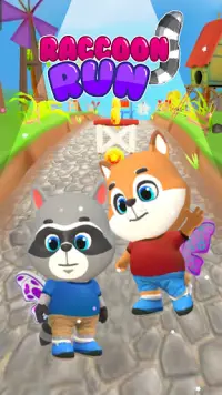 Raccoon Fun Run - Koşu Oyunu Screen Shot 1
