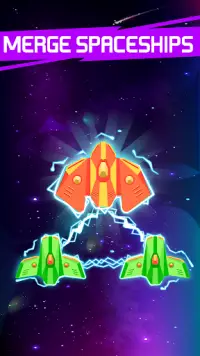 Merge Spaceship - Click and Idle Merge Game Screen Shot 1