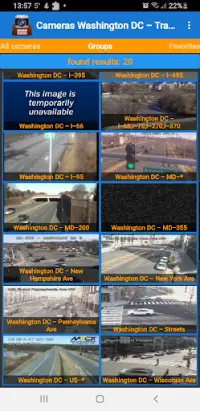 Cameras Washington DC Traffic Screen Shot 1