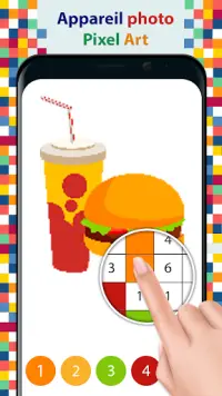 Coloriage numéroté ⎼ dessins de nourriture Screen Shot 3