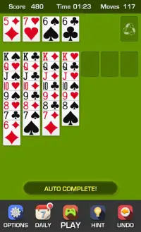 Free Solitaire Game Screen Shot 1