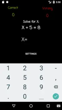 Solve for X Practice : Addition Screen Shot 0