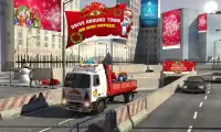 Santa Pengiriman hadiah Truk 3D Game Natal Screen Shot 3