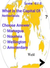 World Capitals Quiz Screen Shot 4
