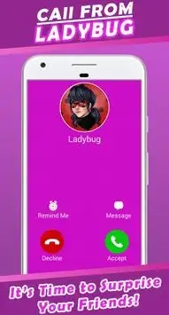 Fake Call From Miraculous Ladybug Screen Shot 0