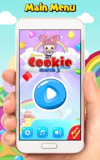 เกมส์เรียงเพชร จับคู่ Sweet Cookie Crush Match 3 Screen Shot 0