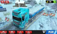 Offroad Snow Trailer Truck Driving Game 2020 Screen Shot 0