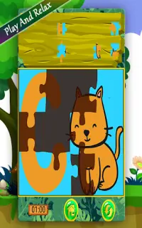 Jigsaw Puzzle - Animal Cartoon And Learn Screen Shot 4