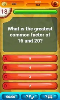Math 2 Quiz Game Screen Shot 2