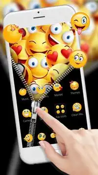 😍Zipper Smiley Emoji Launcher Theme HD Wallpapers Screen Shot 5