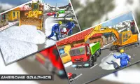 Uphill Snow Crane Excavator Simulator 2019 Screen Shot 3