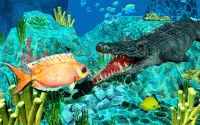 hongerige krokodil aanval 3D: nieuwe spellen 2019 Screen Shot 1