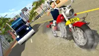 City Taxi Bike Driving 3D Screen Shot 1