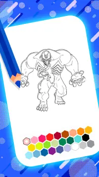 Venom super coloring hero man Screen Shot 0