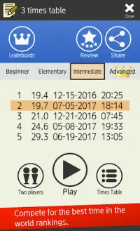 Multiplication table (Math, Brain Training Apps) Screen Shot 6