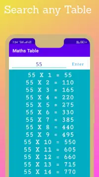 Maths Table - Maths table & Quiz Table Screen Shot 1