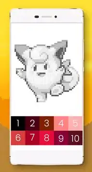 Color by Number Pokemon Pixel Art Free Screen Shot 3