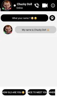 Chucky Doll Call Me  !! Fake video Call Screen Shot 3