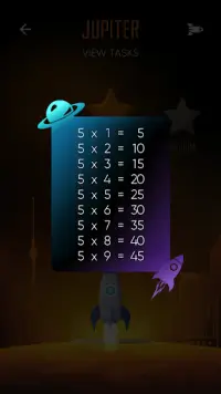 Space Math - Times tables & multiplication games Screen Shot 1