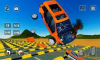 100  Speed Bumps Vs 20 Cars Crash Engine Screen Shot 4