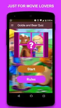 Goldie and Bear Quiz Screen Shot 0