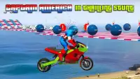 Superheroes Tricky Motorbike Stunt Screen Shot 4
