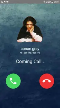 fake call from conan gray Screen Shot 2
