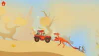 공룡 가드 -아이들을위한 공룡 게임,  쥐라기 섬에서 운전해요! Screen Shot 3
