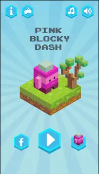 Pink Blocky Dash Screen Shot 5