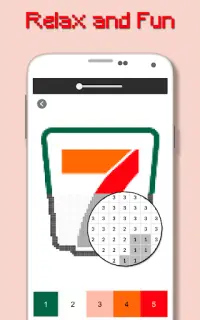 Logo Brand Color By Number - Pixel Art Screen Shot 2