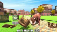 Angry Bull City Rampage: Wild Animal Attack Games Screen Shot 0